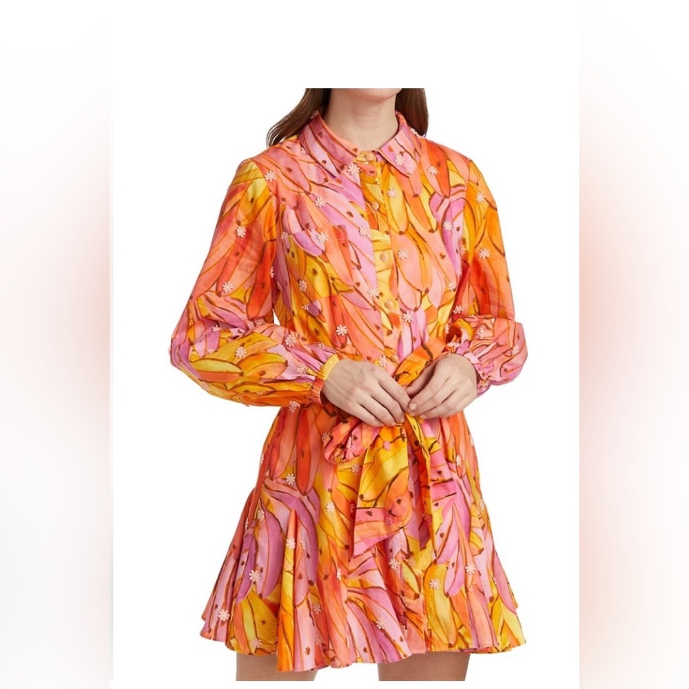 Floral Pink and Orange Women's Dress